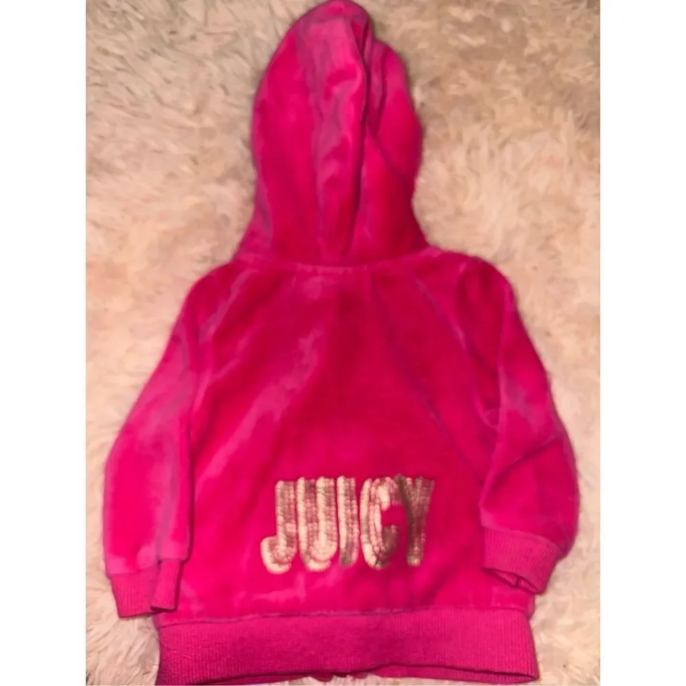 Juicy Couture Barbie Pink faux fur Full Zip coat jacket  infant girls size 3-6 m